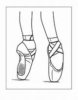 Point Ballet Shoes Colroing Page – Printable Coloring Pages sketch template