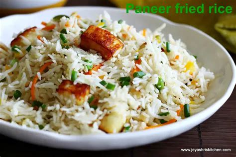 Paneer-fried rice - Jeyashri's Kitchen