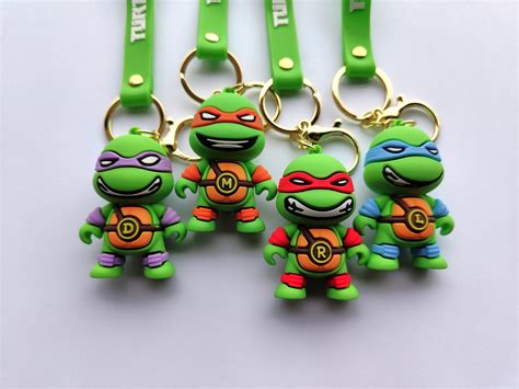 Ninja Turtles 3D Cartoon Keychain - Etsy