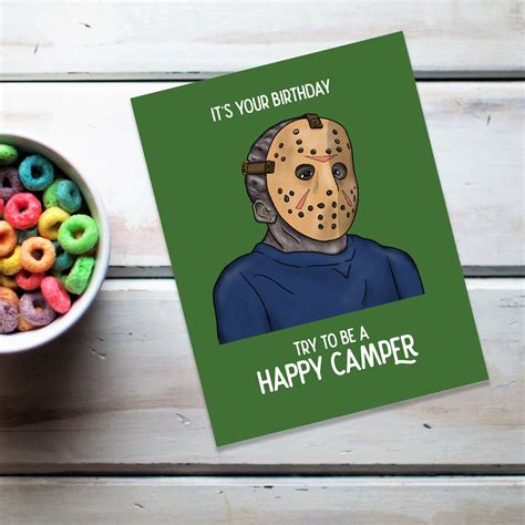 Jason Voorhees birthday card — Eyedot Creative — clever, irreverent, and dark cards and gifts