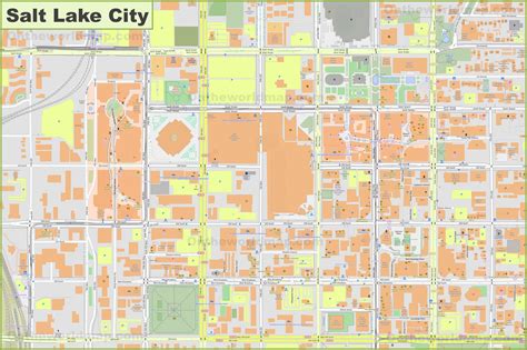 Salt Lake City downtown map - Ontheworldmap.com