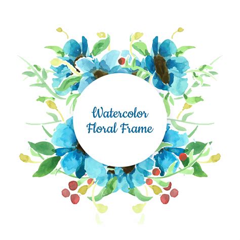 Blue watercolor floral background 678790 Vector Art at Vecteezy