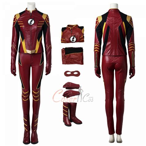 Jesse Quick Costume The Flash Season 3 Cosplay High Quality Full Set | Quick costumes, Wonder ...