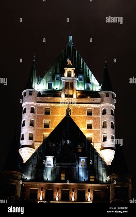 Chateau Frontenac Quebec City night Stock Photo - Alamy