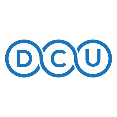 DCU letter logo design on black background.DCU creative initials letter ...