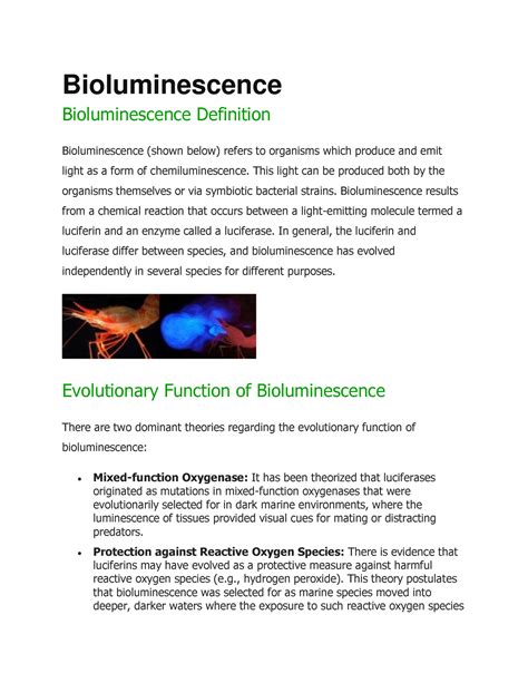 Bioluminescence - Bioluminescence Bioluminescence Definition ...