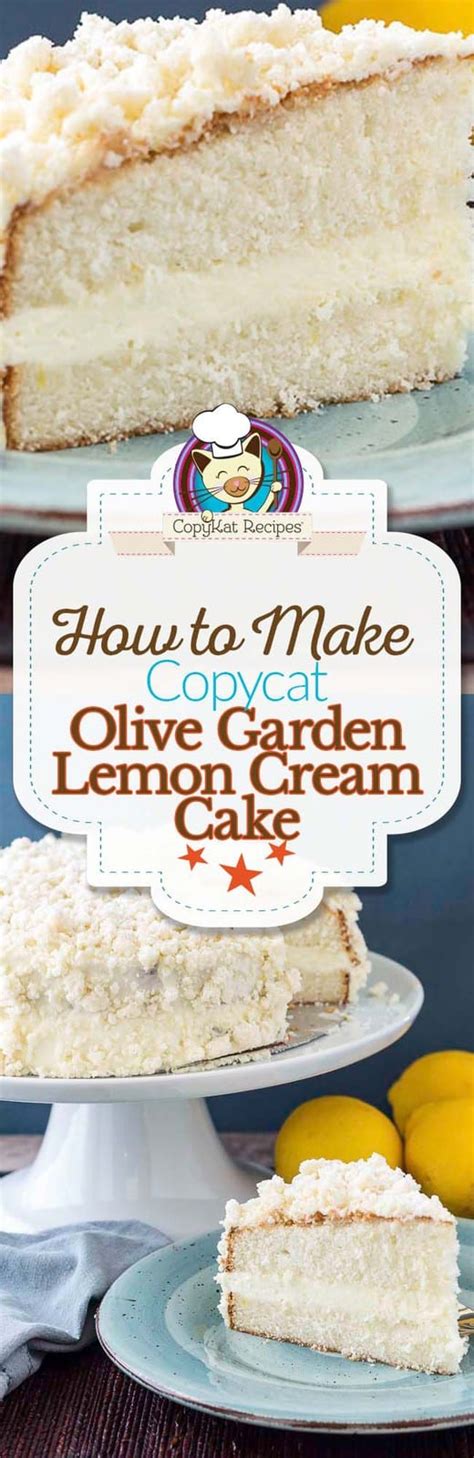 Make your own Olive Garden Lemon Cream Cake at home!