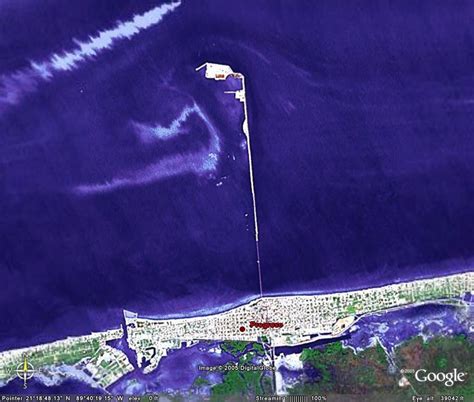 Progreso Pier | Satellite View of the Progreso Pier in Mexic… | Flickr