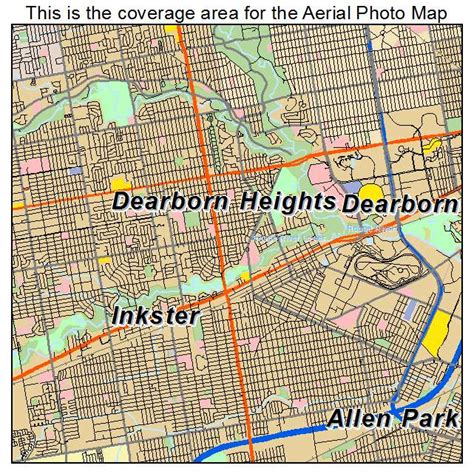 Aerial Photography Map of Dearborn Heights, MI Michigan