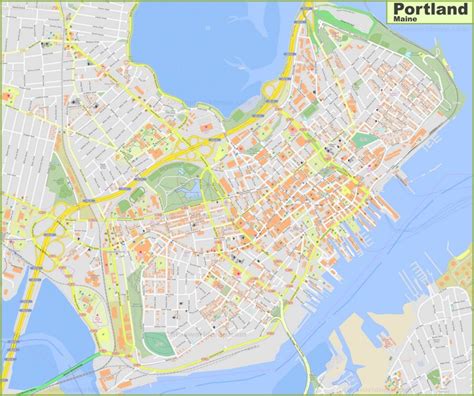 Detailed map of Portland (Maine)