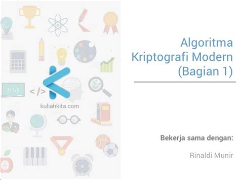 Kriptografi - Algoritma Kriptografi Modern