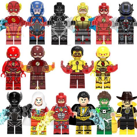 16pcs Flash Comics Minifigures Lego Compatible DC Super Heroes The Flash Minifigure