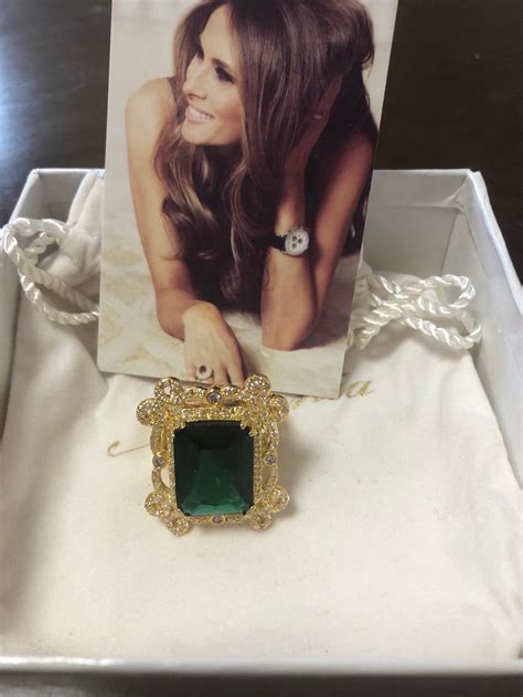 Melania Trump Gold Tone Emerald Ring With CZ - Etsy