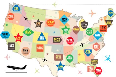 Airport Codes Usa Map - Alyssa Marianna