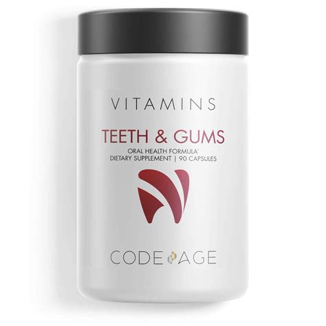 Codeage Teeth & Gums Vitamins + Oral Probiotics Supplement for Mouth ...