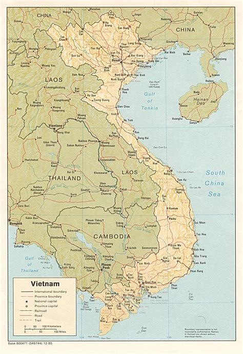 Large Map of Vietnam