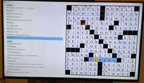 The NYTimes Crossword app has a “party view” if you AirPlay it to Apple ...