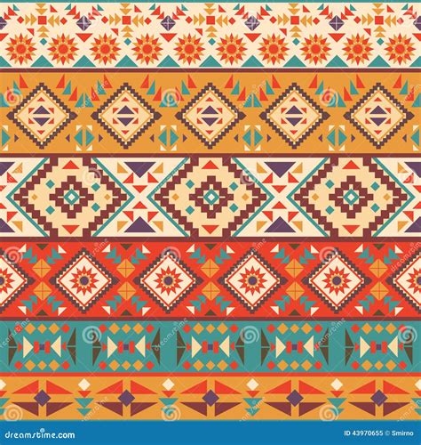 Seamless Colorful Navajo Pattern Stock Vector - Image: 43970655