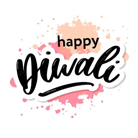 Premium Vector | Happy diwali lettering calligraphy