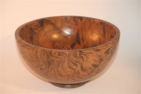 Burl Wood Bowl Large Hand Turned