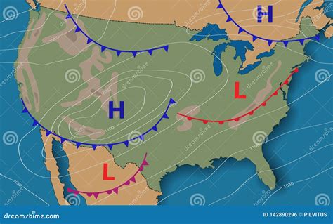 Forecast Weather Map Of Great Britain. Meteorological, Topography ...