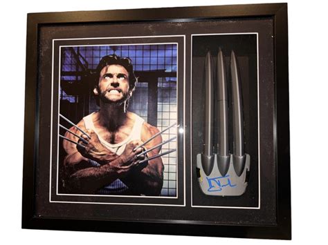 Hugh Jackman Signed and Framed Wolverine's Prop Claws - CharityStars