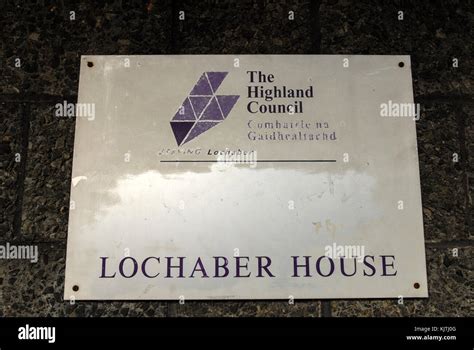 Fort William - A sign of the council offices Stock Photo - Alamy