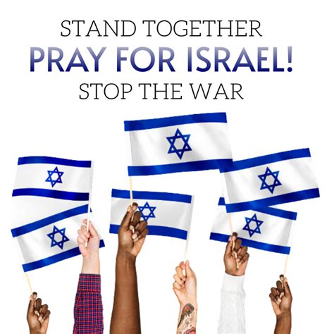 PRAY FOR ISRAEL INSTAGRAM SQUARE POST DESIGN Template | PosterMyWall