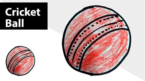 How to draw cricket ball? Step by step drawing for kids | Sports Icon ...