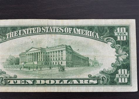 1934 Vintage Ten Dollar Bill, Collectible Currency, Old 10 Dollar Banknote J 48147897 A - Etsy