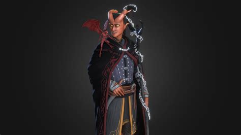 Tiefling Warlock - 3D model by TrevorDusablon [058ad51] - Sketchfab