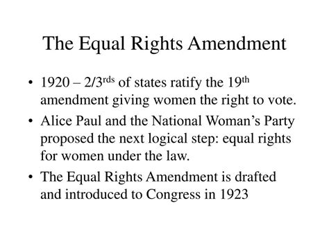 PPT - The Equal Rights Amendment PowerPoint Presentation, free download ...