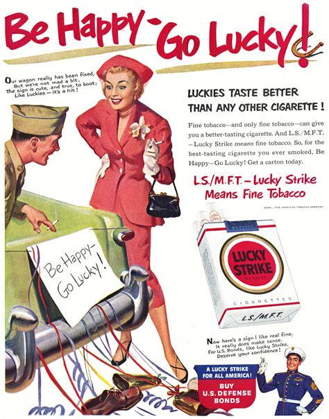 "Be Happy, Go Lucky!" – The Appeal of Vintage Lucky Strike Tobacco Ads ...