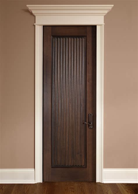 Interior Door Custom - Single - Solid Wood with Dark Mahogany Finish ...