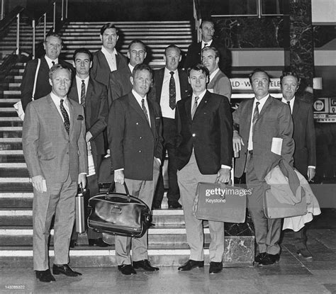 English football managers at London Airport on their way to the World ...