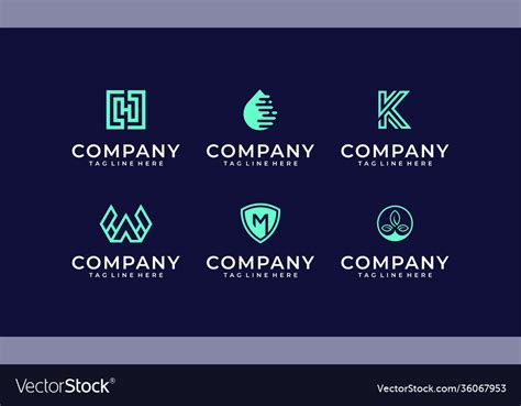 Set inspiration company business logo design Vector Image