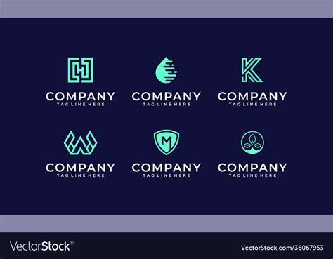 Set inspiration company business logo design Vector Image