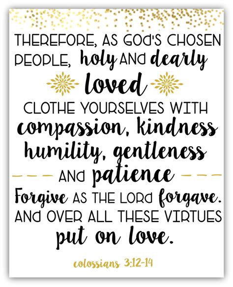 Colossians 3:12-14 Bible Verse Digital Download PRINTABLE - Etsy