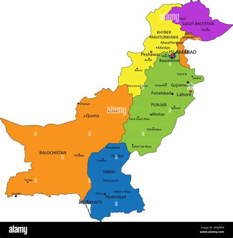 Lahore On Political Map - Bobine Stephani