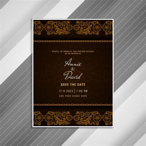 Abstract wedding Invitation elegant card design 254798 Vector Art at ...