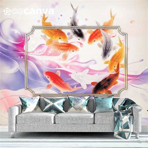 colorful fish wall mural in 2020 | Wall murals, Fish wall art, Wall wallpaper