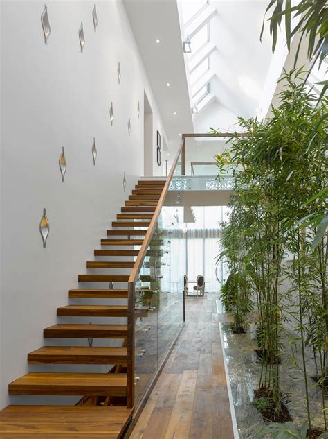 Modern Custom Home With Central Atrium And Interior Bamboo Garden ...