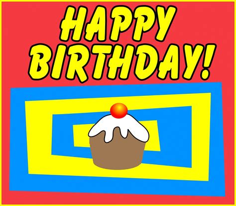 Cartoon Happy Birthday Greeting Free Stock Photo - Public Domain Pictures