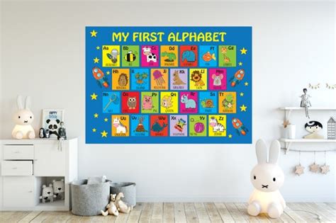 Alphabet Wall Art Nursery Wall Art Nursery Decor Kids | Etsy