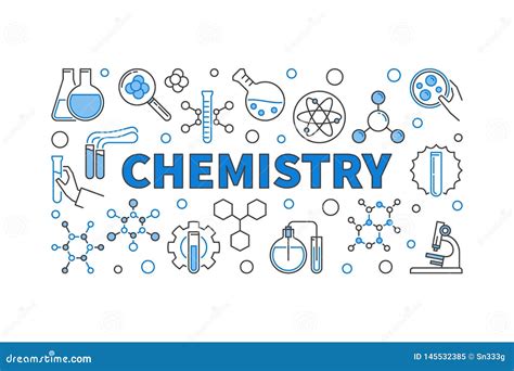 Chemistry Concept Modern Vector Horizontal Banner Stock Vector - Illustration of circle ...