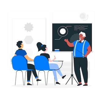 Students in classroom flat vector illustration | Free Vector