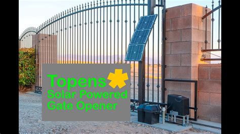 Topens DK1000S Solar Powered Gate Opener - Install & Review - YouTube