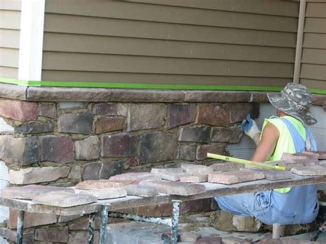 Stone veneer over concrete foundation walls | House exterior, House ...