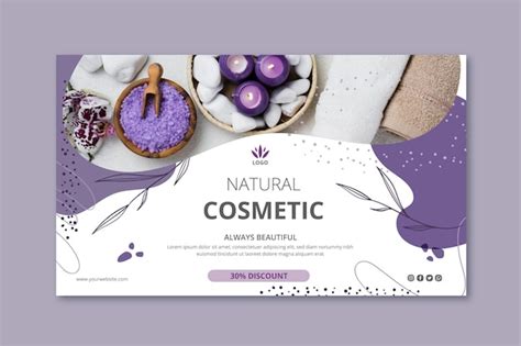 Free Vector | Cosmetics banner template with photo