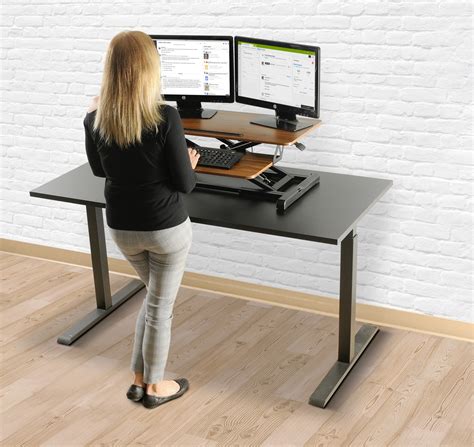 TechOrbits Standing Desk Converter - Desk Height Adjustable Sit Stand Up Desk | eBay